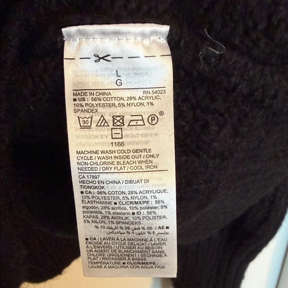 Old Navy Women's Classic Black Crew Neck Sweater - Picture 3 of 5